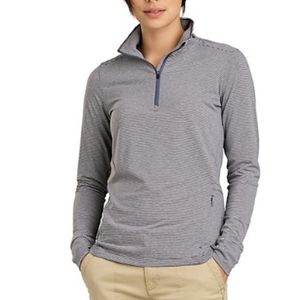 Toad & Co. Insect Shield Debug Swifty 1/4 Zip Pullover M Hiking Coastal Preppy